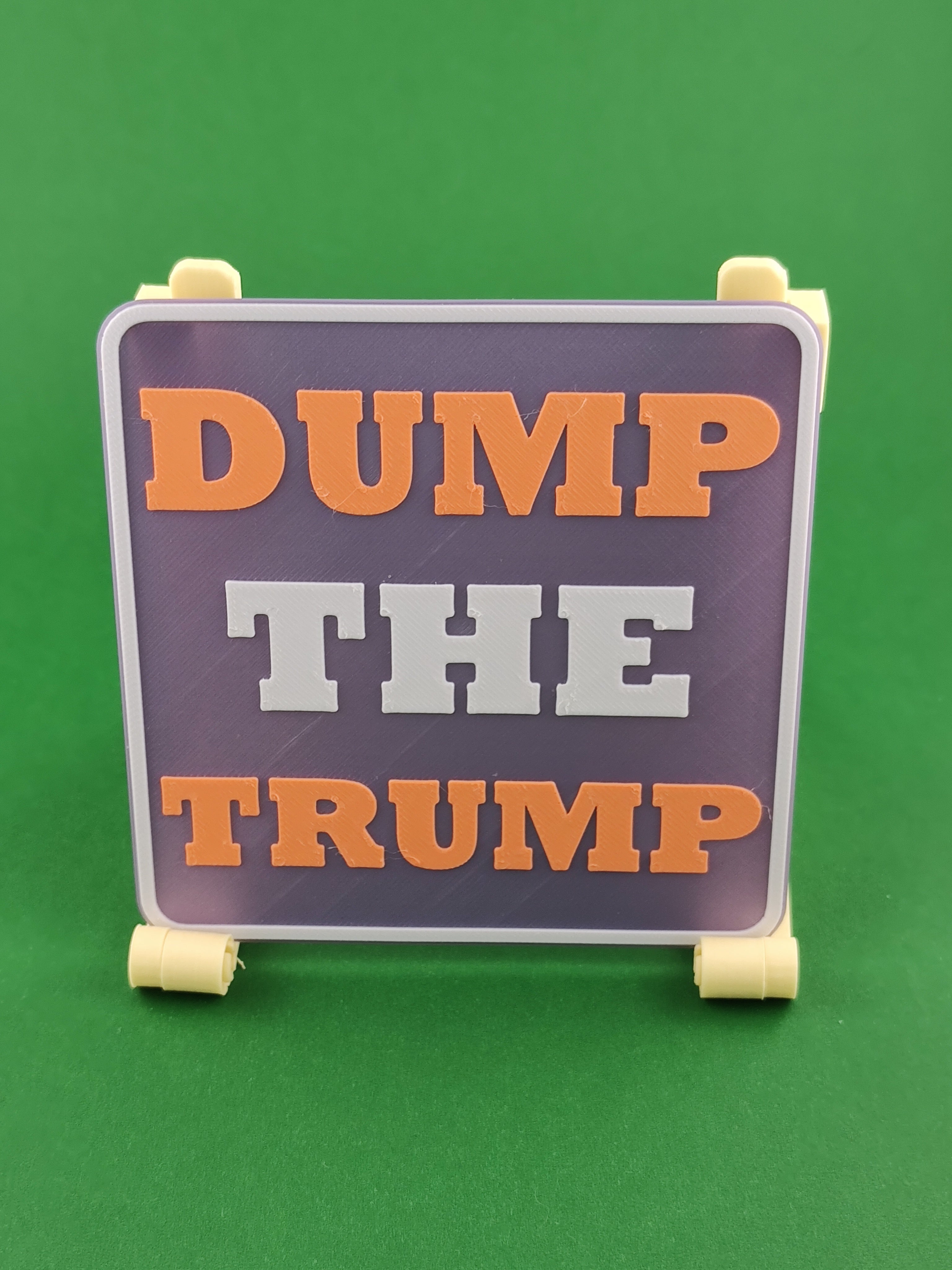 🚫💩 “DUMP THE TRUMP” Sign & Coaster Set 💩🚫